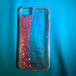 Casemate iPhone 6/6s/7/8 pink glittery liquid case